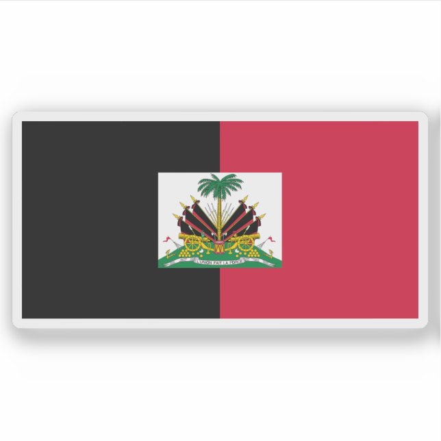 Adesivo Bandeira do Haiti utilizada pelos Duvaliers (1964- (Frente)