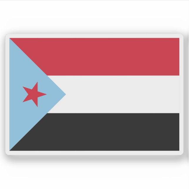 Adesivo Bandeira do Iémen do Sul (Frente)