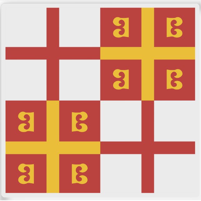 Adesivo Bandeira do Império de Constantinopla (c.a 1350) (Frente)