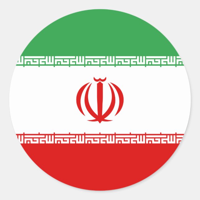 Adesivo Bandeira do Irã (iraniano) (Frente)