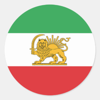 Adesivo Bandeira do Irã Leão e Sol Xá do Irã Bandeira