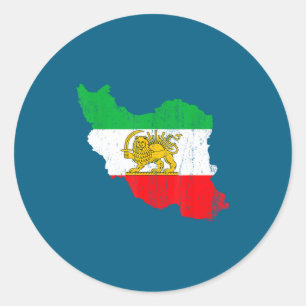 Adesivo Bandeira do Irã Mapa Leão Persa