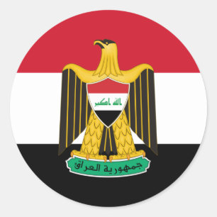 Adesivo Bandeira do Iraque e Casaco de armas, Bandeira do 