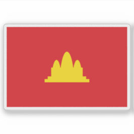 Adesivo Bandeira do Kampuchea Democrático, Camboja (1975-1