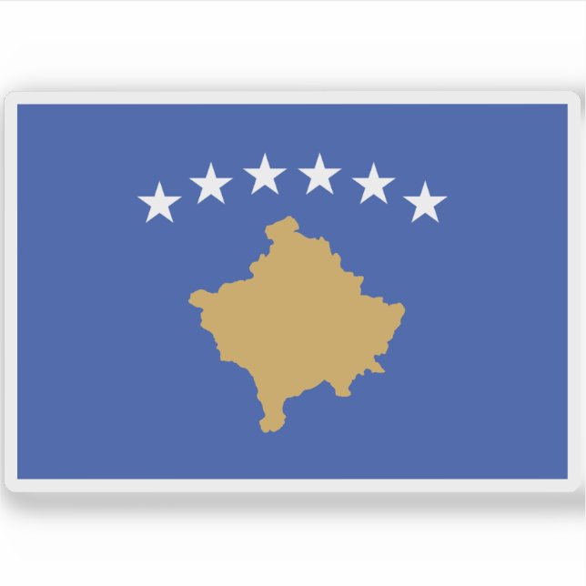 Adesivo Bandeira do Kosovo (Frente)