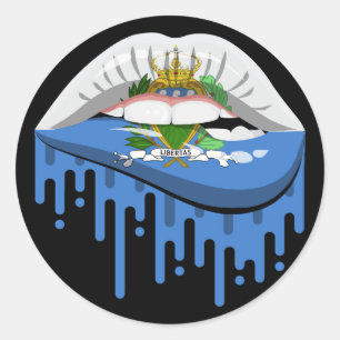 Adesivo Bandeira do lábios de São Marino