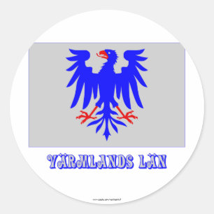 Adesivo Bandeira do län de Värmlands com nome