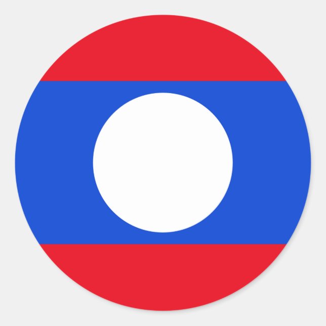 Adesivo Bandeira do Laos (Frente)