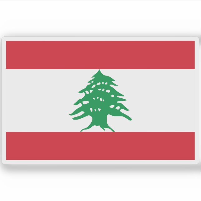 Adesivo Bandeira do Líbano (Frente)