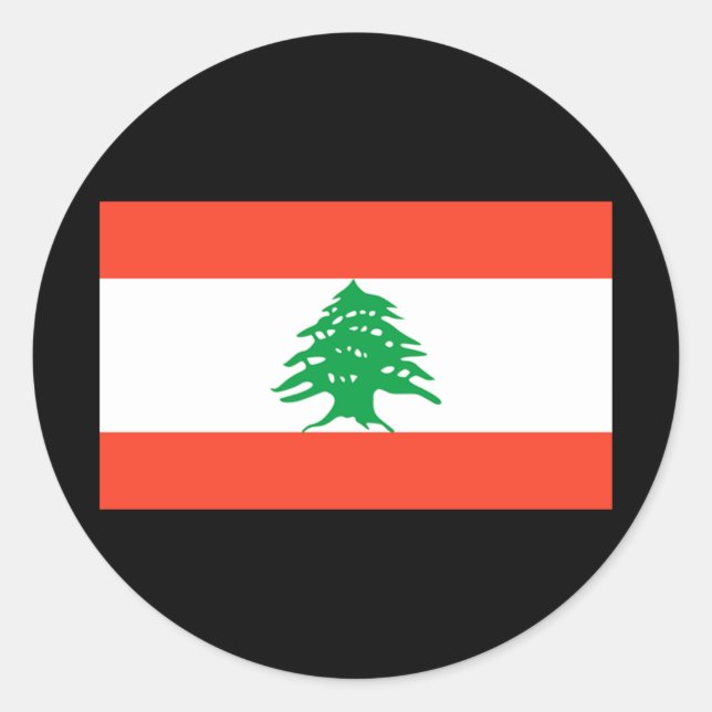 Adesivo Bandeira do Líbano (Frente)