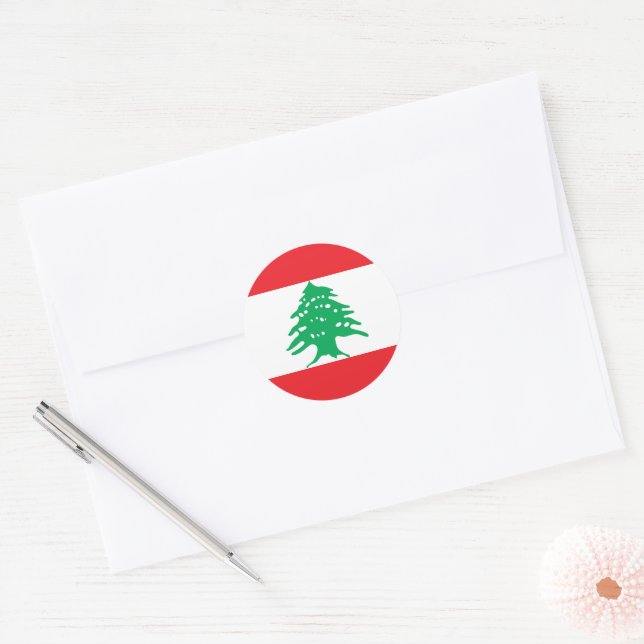 Adesivo bandeira do Líbano (Envelope)