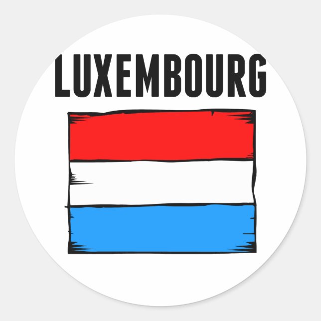 Adesivo Bandeira do Luxemburgo (Frente)