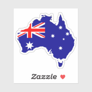 Adesivo bandeira do mapa da Austrália