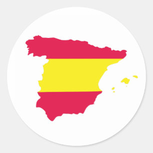 Adesivo Bandeira do mapa da espanha