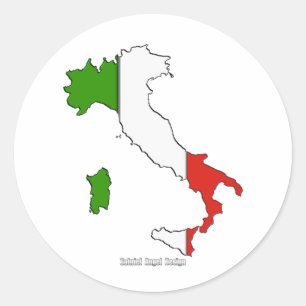 Adesivo Bandeira do mapa de Italia