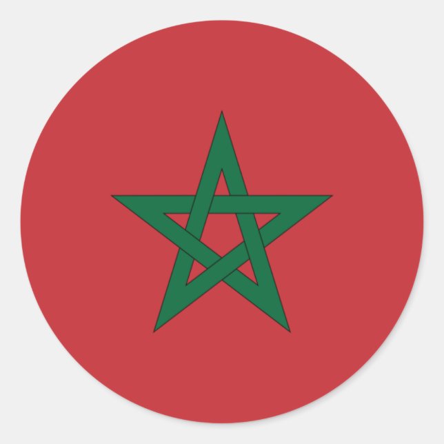 Adesivo Bandeira do Marrocos (Frente)