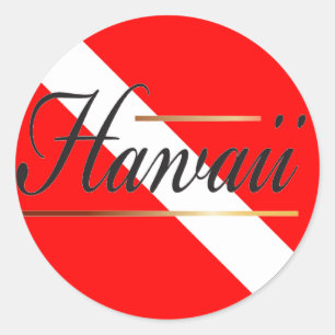 Adesivo Bandeira do mergulho de Havaí
