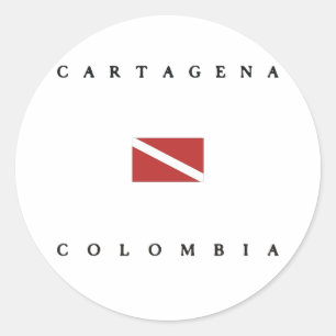 Adesivo Bandeira do mergulho do mergulhador de Cartagena