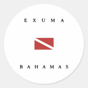 Adesivo Bandeira do mergulho do mergulhador de Exuma
