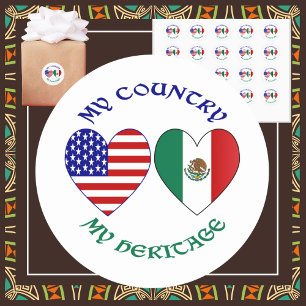 Adesivo Bandeira do México Bandeira dos EUA Meu País Minha