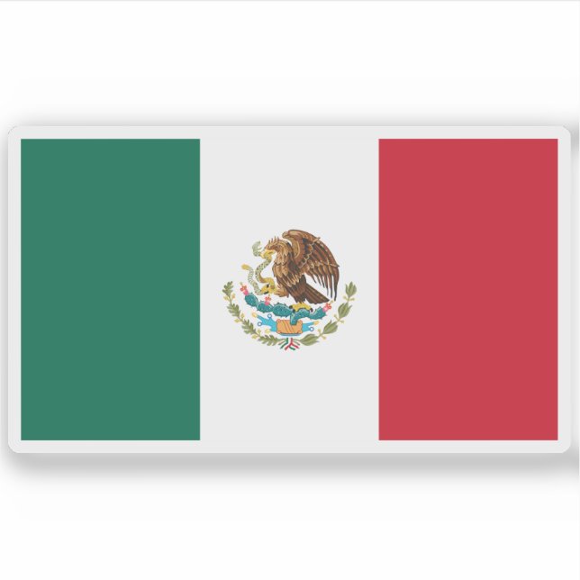Adesivo Bandeira do México (Estados Unidos Mexicanos) (Frente)