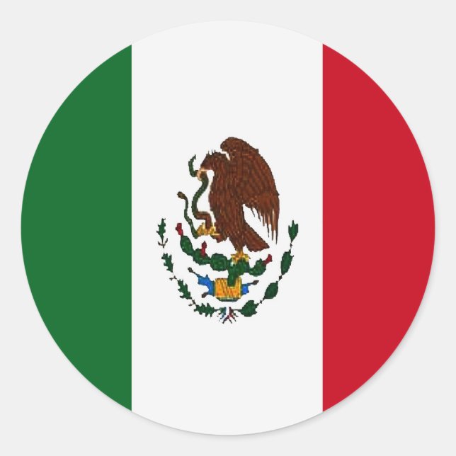 Adesivo Bandeira do México Patriótico (Frente)