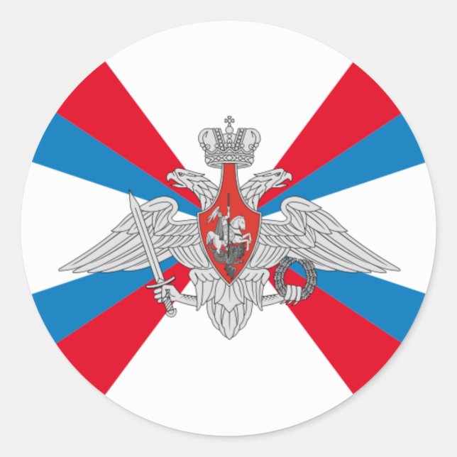 Adesivo Bandeira do Ministério da Defesa da Rússia (Frente)