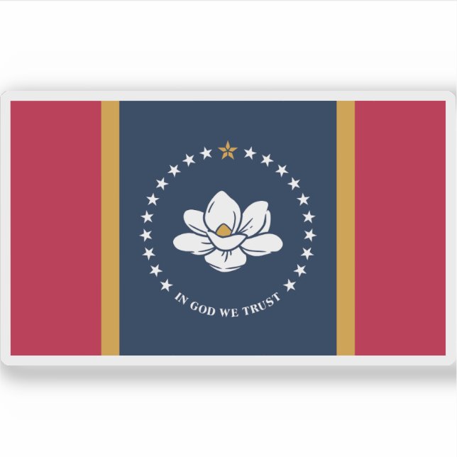 Adesivo Bandeira do Mississippi (Frente)