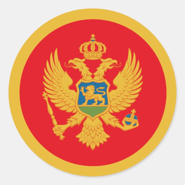 Adesivo Bandeira do Montenegro (Frente)