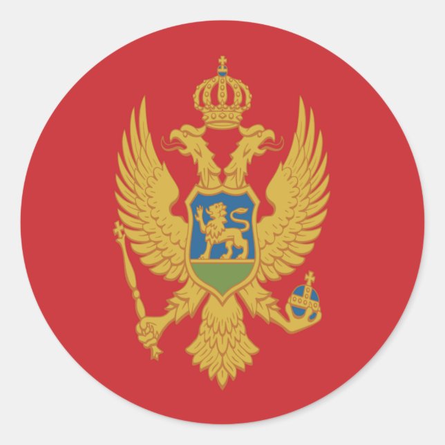 Adesivo Bandeira do Montenegro (Frente)