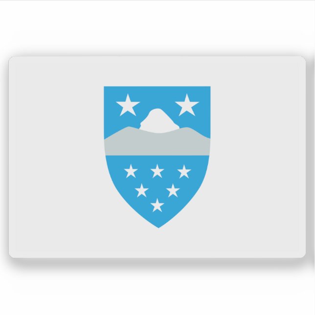 Adesivo Bandeira do município de Qeqata, Gronelândia (Frente)