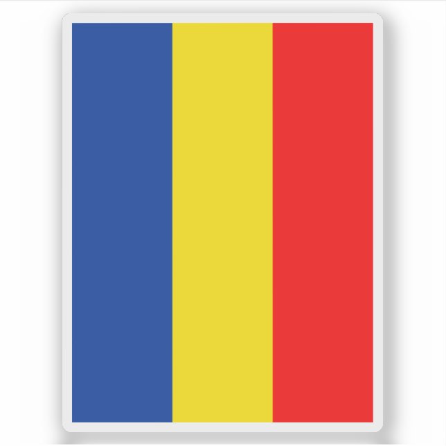 Adesivo Bandeira do município de Ruggell, Liechtenstein (Frente)