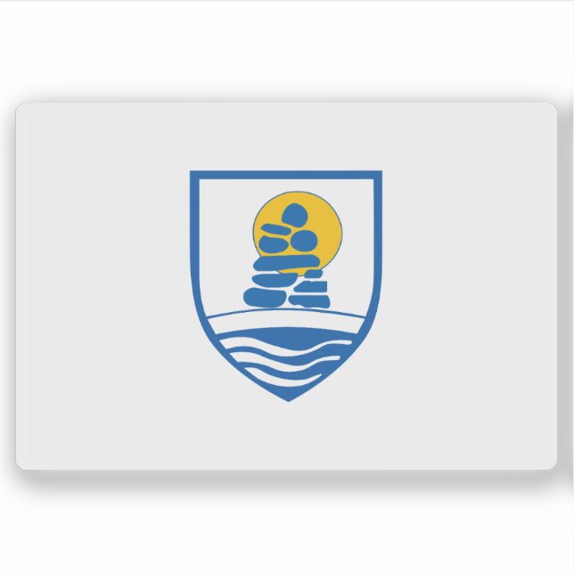 Adesivo Bandeira do município de Sermersooq, Gronelândia (Frente)