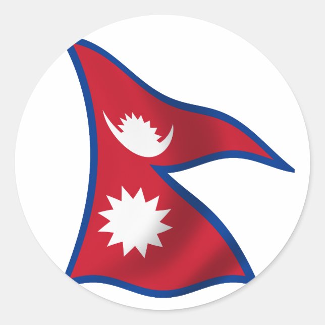 Adesivo Bandeira do Nepal (Frente)