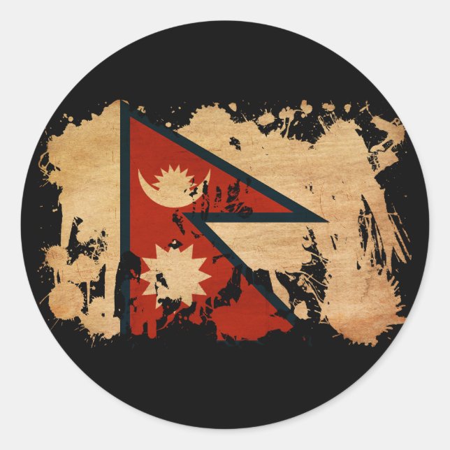 Adesivo Bandeira do Nepal (Frente)