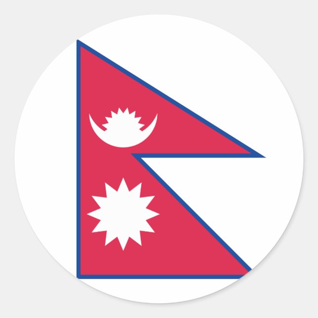 Adesivo Bandeira do Nepal (Nepalês) (Frente)