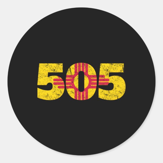 Adesivo Bandeira do Novo México Zia 505 (Frente)