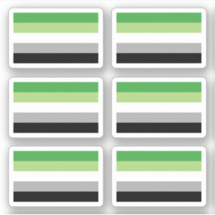 Adesivo Bandeira do Orgulho Aromântico