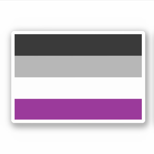 Adesivo Bandeira do Orgulho Assexual (Frente)