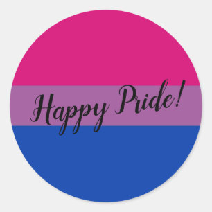 Adesivo Bandeira do Orgulho Bissexual Feliz
