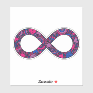 Adesivo Bandeira do Orgulho Bissexual Infinity Neurodivers