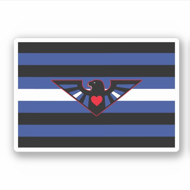 Adesivo Bandeira do Orgulho da Águia de Couro (Frente)