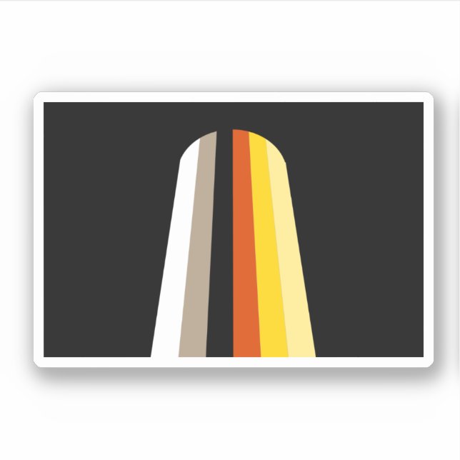 Adesivo Bandeira do Orgulho de Cabelo Longo (Frente)