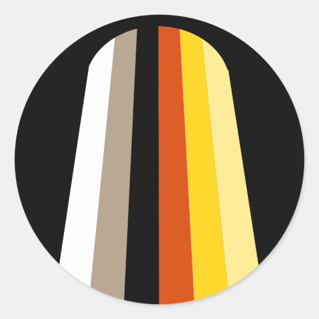 Adesivo Bandeira do Orgulho de Cabelo Longo (Frente)