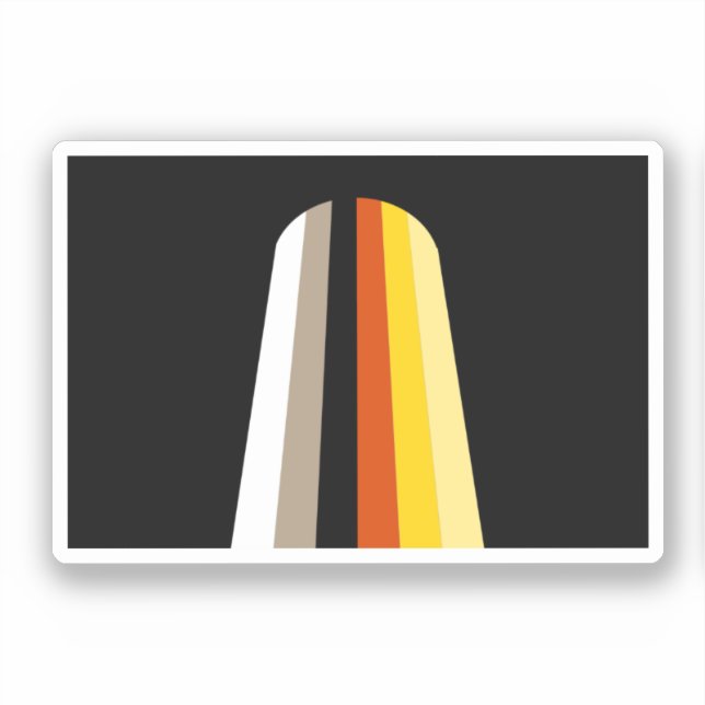Adesivo Bandeira do Orgulho de Cabelo Longo (Frente)