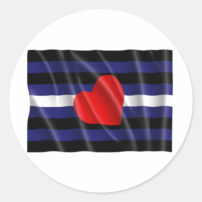 ADESIVO BANDEIRA DO ORGULHO DE COURO HASTEADA (Frente)