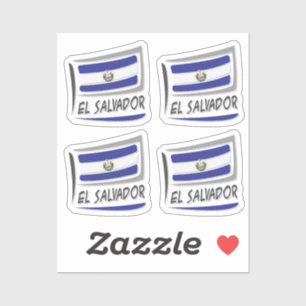 Adesivo Bandeira do Orgulho de El Salvador X