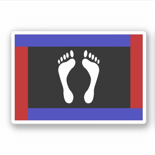 Adesivo Bandeira do Orgulho do Pé (Pegada) (Frente)