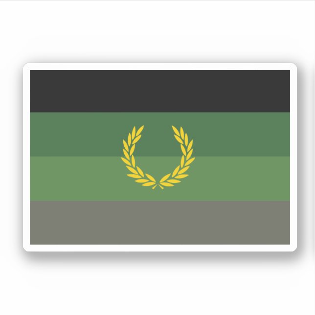 Adesivo Bandeira do Orgulho do Uniforme Militar (Frente)