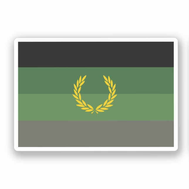 Adesivo Bandeira do Orgulho do Uniforme Militar (Frente)